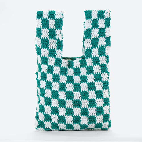 Clovelly Checkered Shopping Bag Downloadable Pattern
