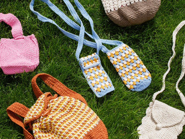 The Fun In The Sun knitting and crochet summer bag patterns