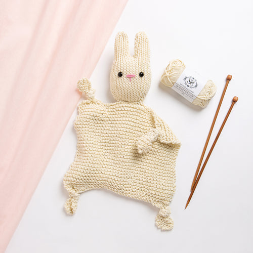 Kris Bunny Baby Comforter Knitting Kit