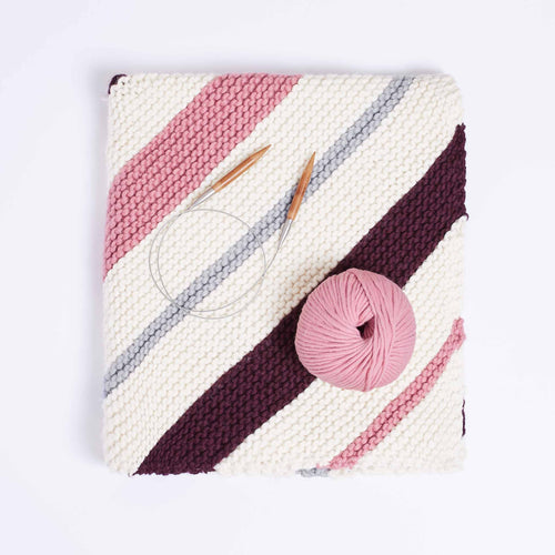 Striped Bauhaus Throw Knitting Kit