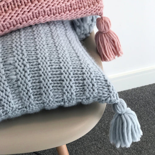 Maggie Tassel Cushion Cover Knitting Kit