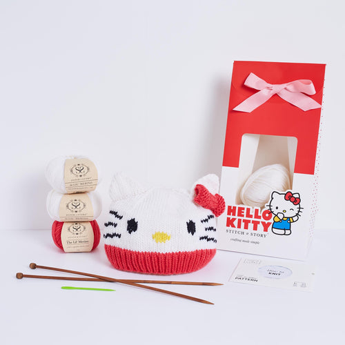 Hello Kitty: Hello Kitty Adult Hat Knitting Kit