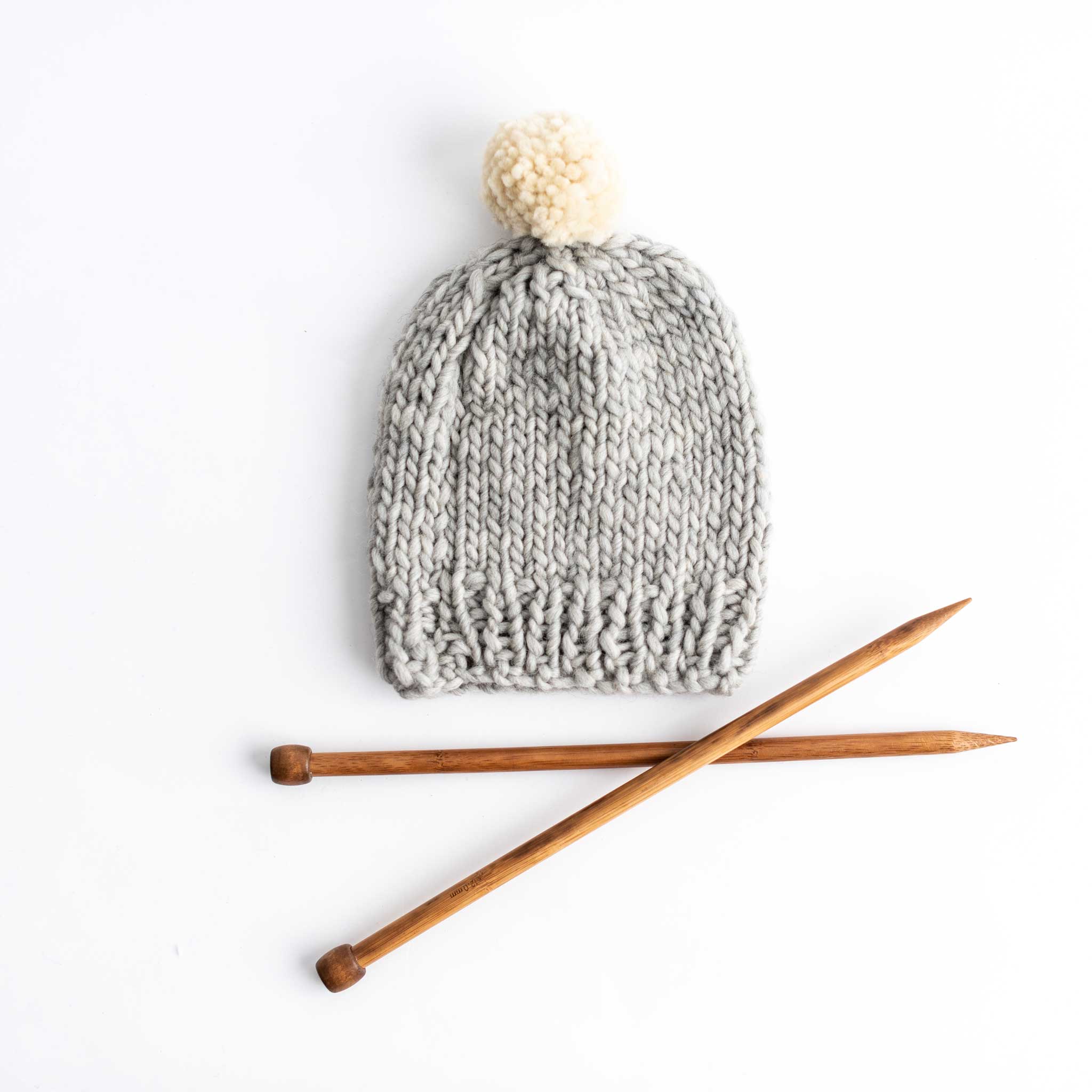 Melange Kit - Beginner Pom Pom Hat Knitting Kit