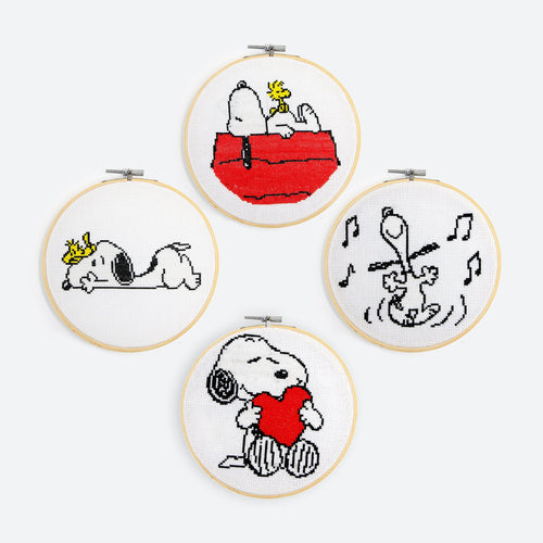 Peanuts: Classic Cross Stitch Collection Bundle of 4