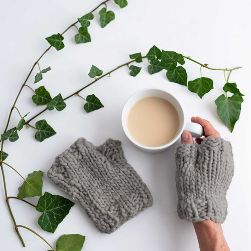 Melange Kit - Fingerless Mittens Knitting Kit