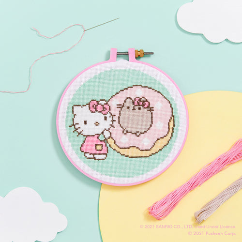 Hello Kitty x Pusheen: 'Nuts about you Cross Stitch Kit
