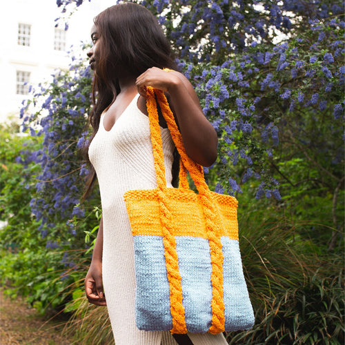 Pentle Cable Handle Tote Bag Downloadable Pattern