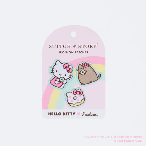 Hello Kitty x Pusheen: Small Iron-On Patches