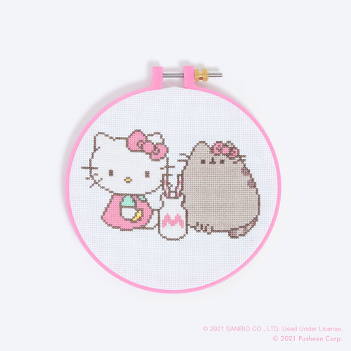 Hello Kitty x Pusheen: Time for Milk Cross Stitch Kit